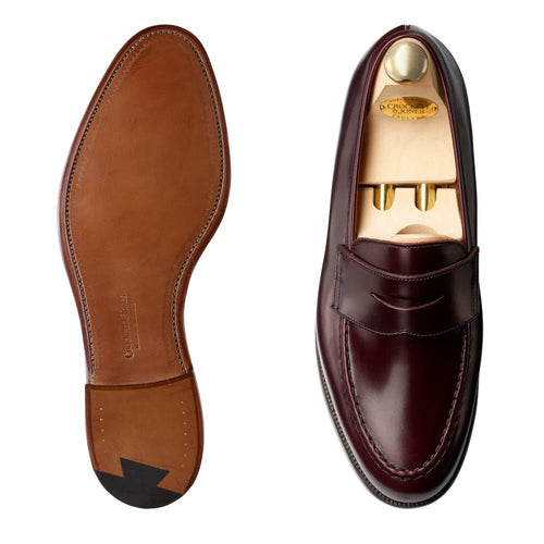 Boston Penny Loafer, Burgundy Cavalry Calf, Crockett & Jones - Hammargruppen