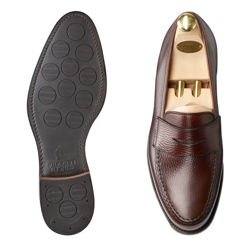 Boston Penny Loafer, Dark Brown Country Calf ‘City’ Crockett & Jones - Hammargruppen