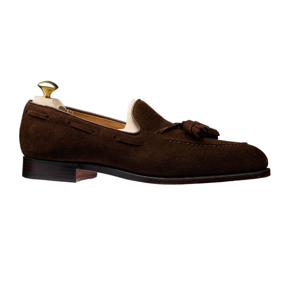 Cavendish 2 Tassel Loafer, Dark Brown Calf Suede, Crockett & Jones - Hammargruppen