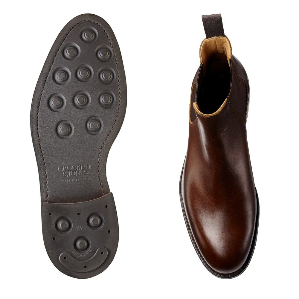 Chelsea 5 Boot, Dark Brown Wax Calf ‘Dainite’ Crockett & Jones - Hammargruppen
