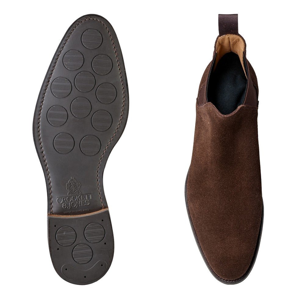 Chelsea 8 Boot, Dark Brown Suede ‘City’ Crockett & Jones - Hammargruppen