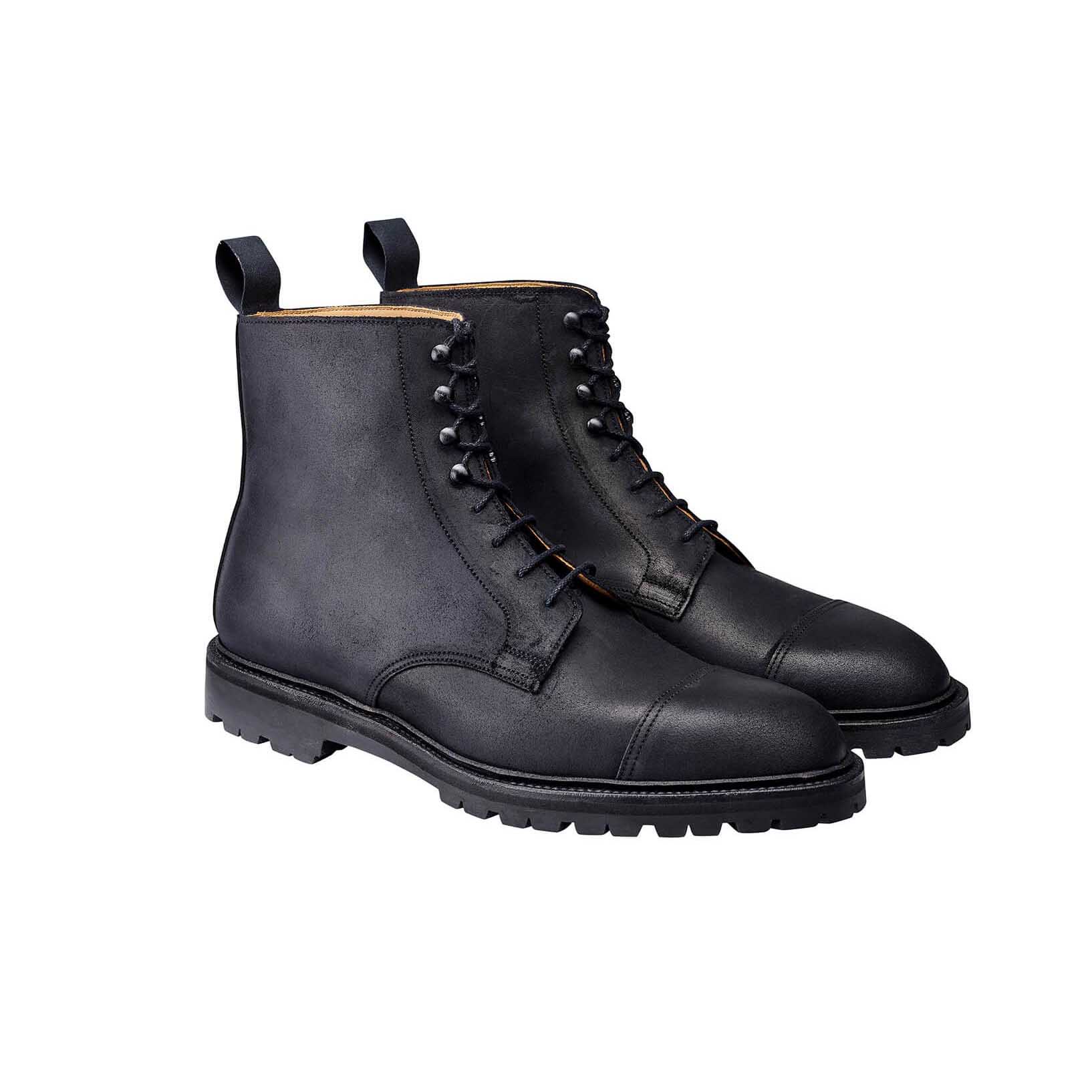 Coniston Derby Boot, Black Rough - Out Suede ‘Vibram’ Crockett & Jones - Hammargruppen