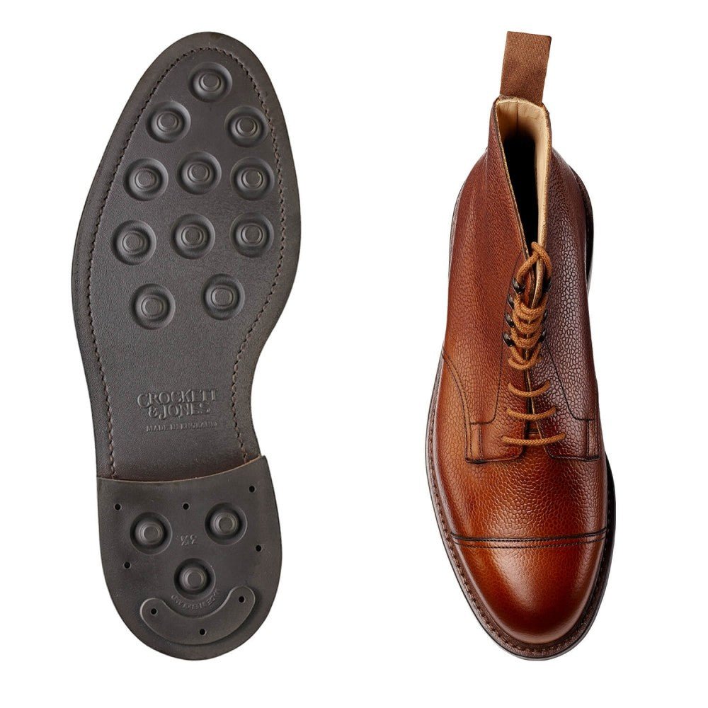 Coniston Derby Boot, Tan Scotch Grain ‘Dainite’ Crockett & Jones - Hammargruppen