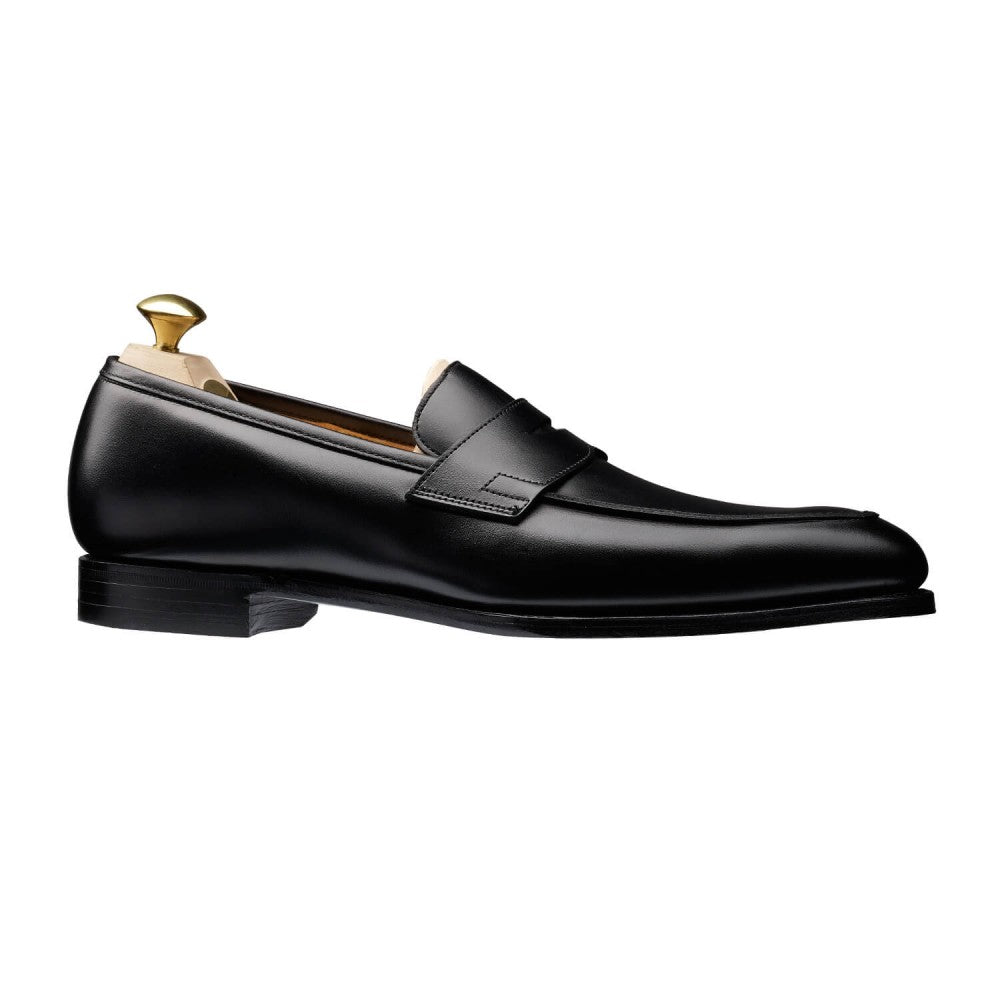 Crawford Penny Loafer, Black Calf, Crockett & Jones - Hammargruppen