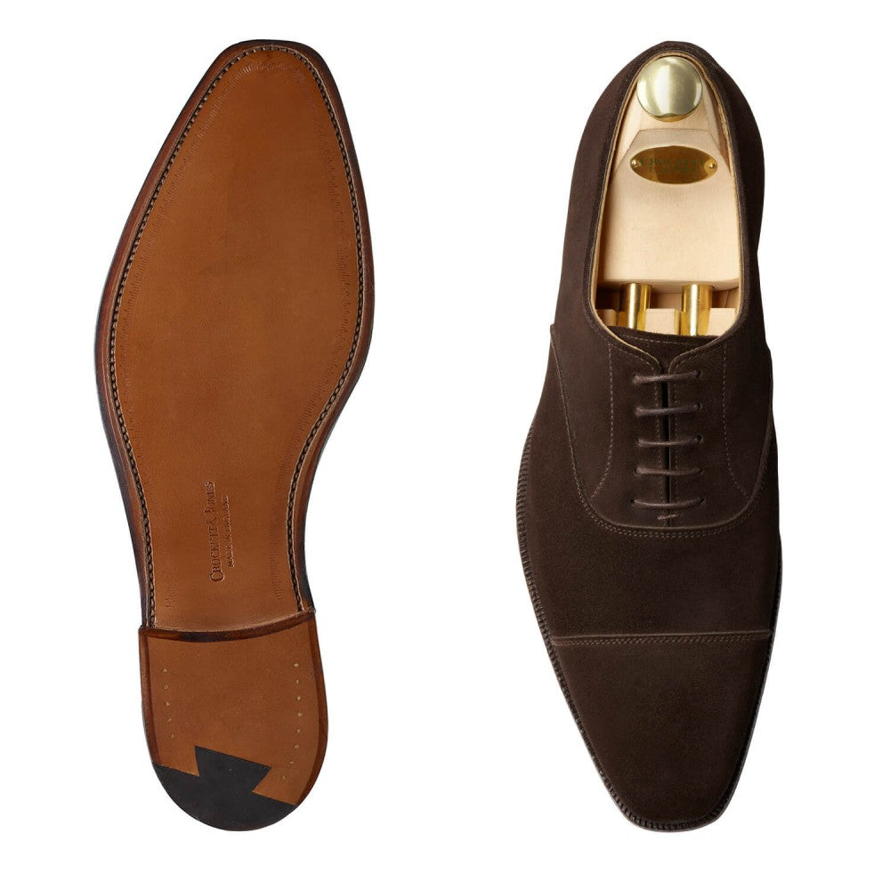 Hallam Espresso Calf Suede, Crockett & Jones