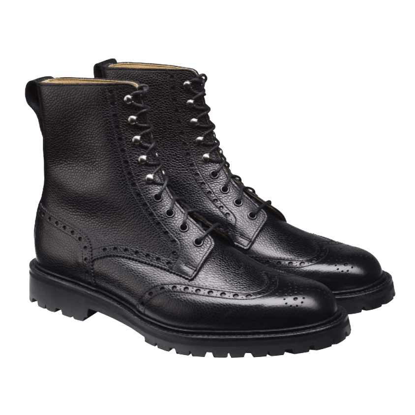 Islay Derby Boot, Black Scotch Grain 'Vibram' Crockett & Jones - Hammargruppen