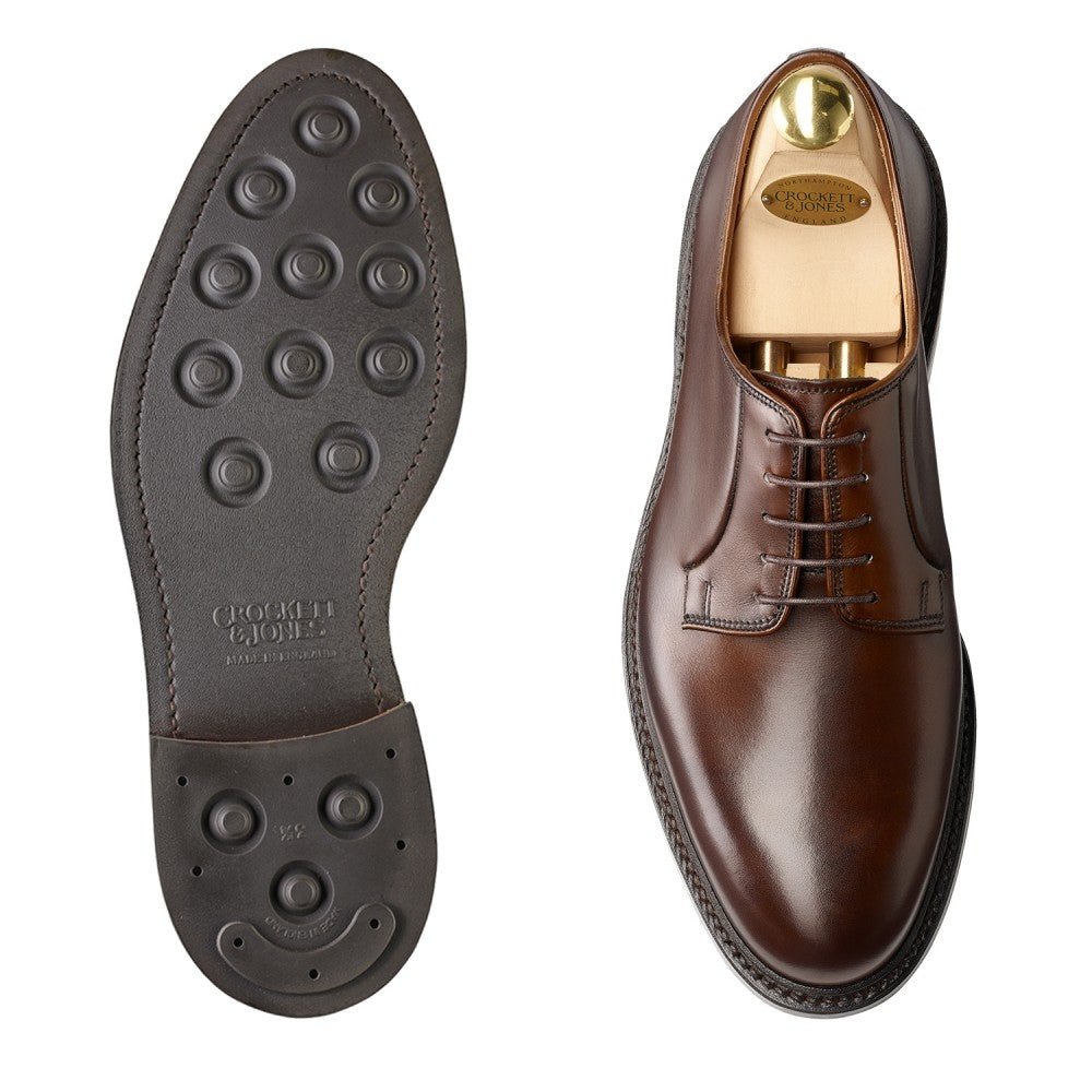 Lanark 3 Derby, Dark Brown Burnished Calf ‘Dainite’ Crockett & Jones - Hammargruppen