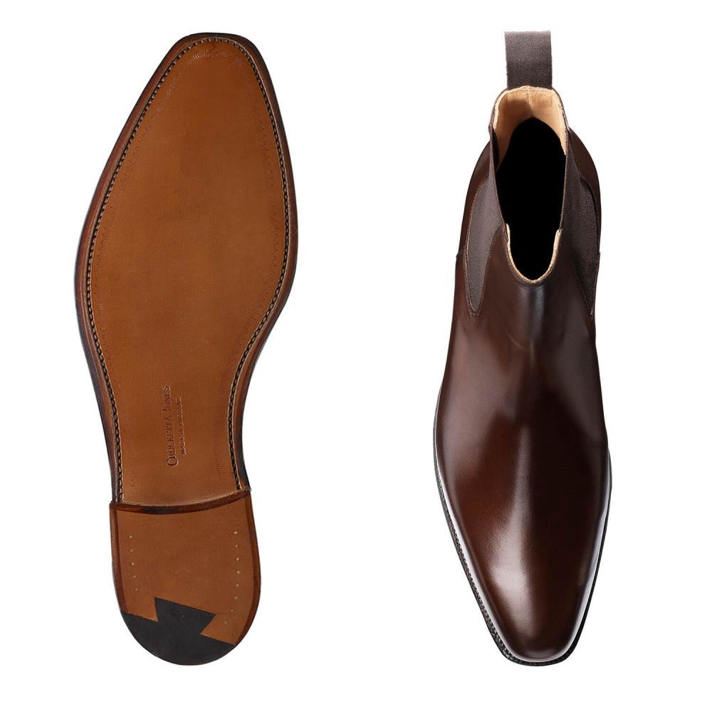 Lingfield Chelsea Boot, Dark Brown Burnished Calf, Crockett & Jones - Hammargruppen