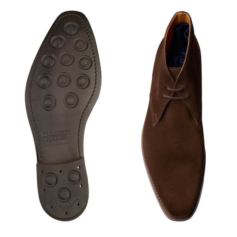 Tetbury Chukka Boot, Dark Brown Suede ‘Dainite’ Crockett & Jones - Hammargruppen