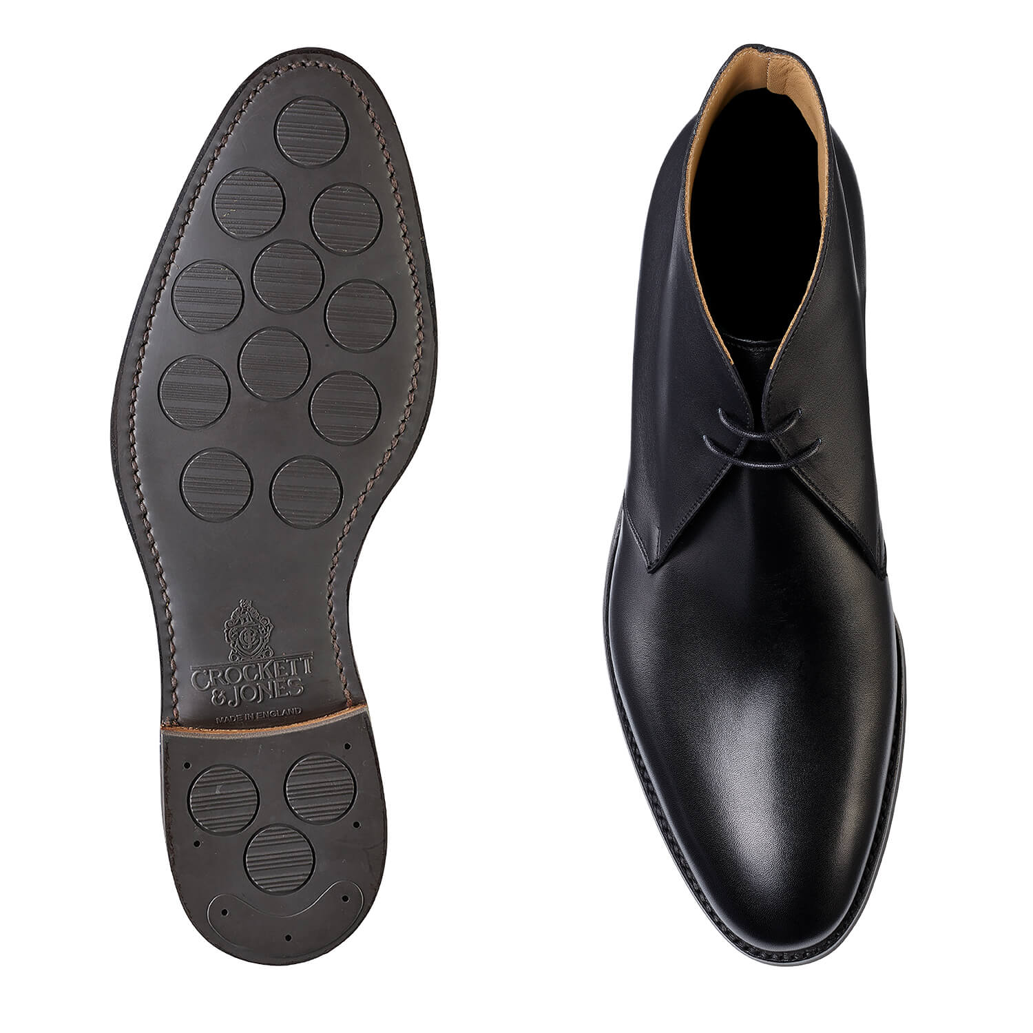 Upton Chukka Boot, Black Calf ‘City’ Crockett & Jones - Hammargruppen