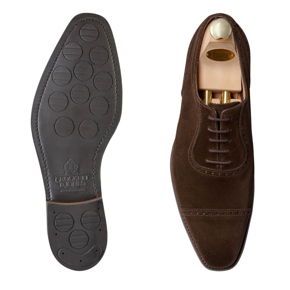 Westbourne Oxford, Dark Brown Suede ‘City’ Crockett & Jones - Hammargruppen